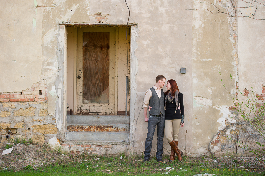 white shutter photography engagement session rockford illinois