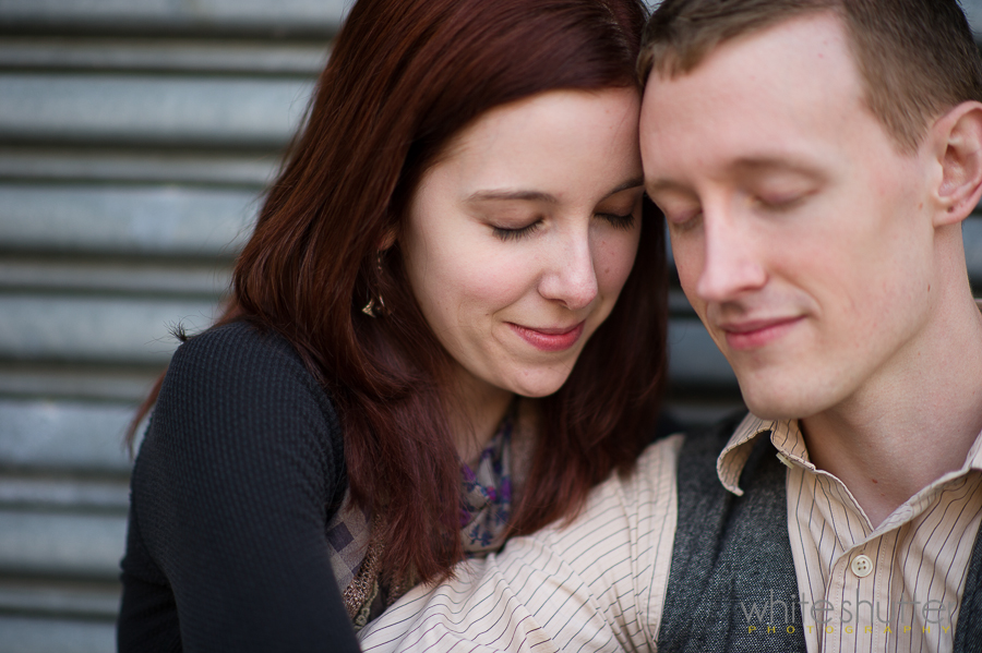 white shutter photography engagement session rockford illinois